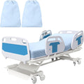 CODOHI Paquete de 2 sábanas bariátricas para cama de hospital, 42"x85"x14", sábanas ajustables de bolsillo profundo para colchones médicos y bariátricos extragrandes - Suaves (2, Azul)