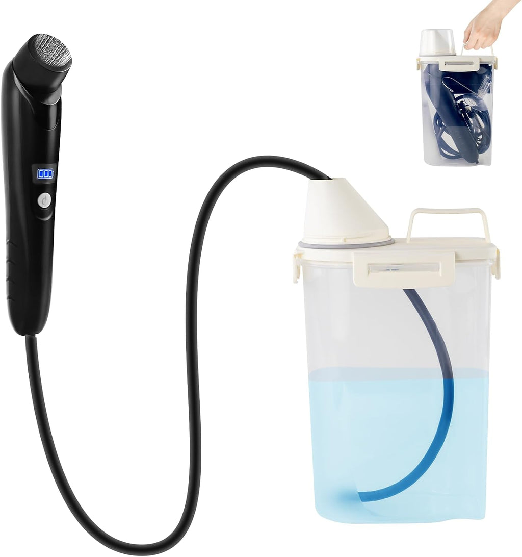 USADO-Bidet Eléctrico Portátil 2600mAh Recargable | Rociador de Mano para Viaje | Cuidado Personal, Posparto e Higiene | Contenedor de 2.5L, Manguera de 4 pies y Bolsa