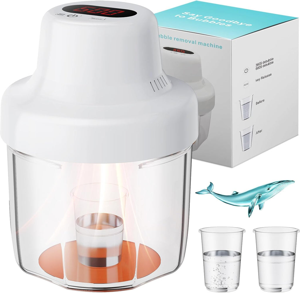 NO TRAE LOS VASOS NI FIGURA DE BALLENA Camara de Vacio para Resina | 97kPa Alta Presion | Elimina 99% de Burbujas | Epoxi Moldes Silicona | Joyeria Arte