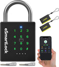 Candado inteligente de alta resistencia eLinkSmart con llave, candado con teclado de código, cerradura electrónica digital sin llave Bluetooth RFID resistente a la intemperie para puerta, cerca exterior, unidad de almacenamiento, casillero, cobertizo