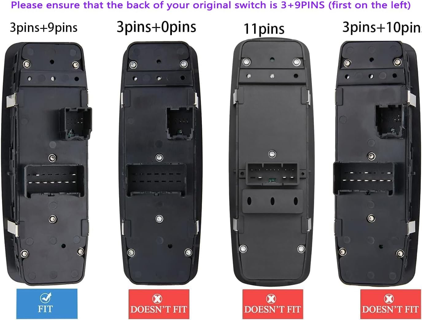 Switch de Ventana Eléctrica ZAPOSTS – Lado Conductor | Dodge Grand Caravan 2012-2015, Chrysler Town & Country, Ram 1500-3500