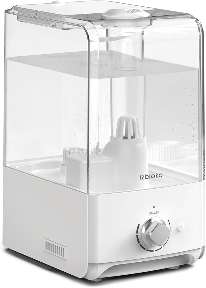 Humidificador Ultrasónico 6.5L | Niebla Fría | 50 Horas | Silencioso 28dB | Luz Nocturna | Blanco