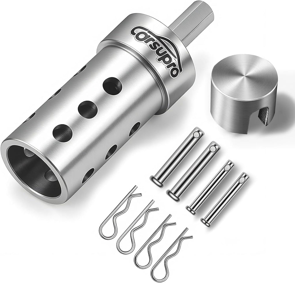 Adaptador Carsupro para Gato de Remolque con Taladro | Eje Universal de 1 y 1/2 Pulgada | Acero Inoxidable 304 para RV, Camper y Bote
