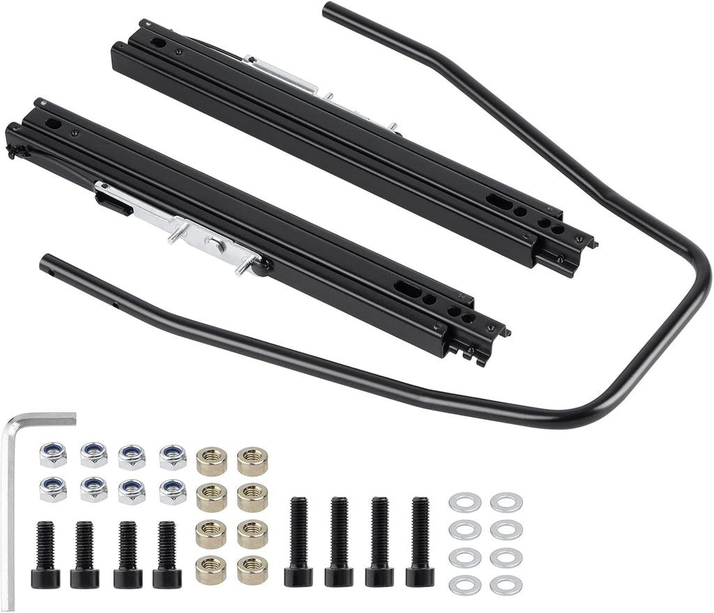 Kit de montaje Racewill Seat Slider, ensamble de pista de montaje de asiento, ajuste universal para la mayoría de asientos tipo cubo de repuesto y asientos de carrera
