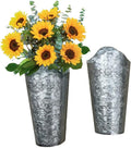 Set x2 Maceteros de Pared Estilo Rústico en Metal Galvanizado con Detalles Florales | Lily's Home