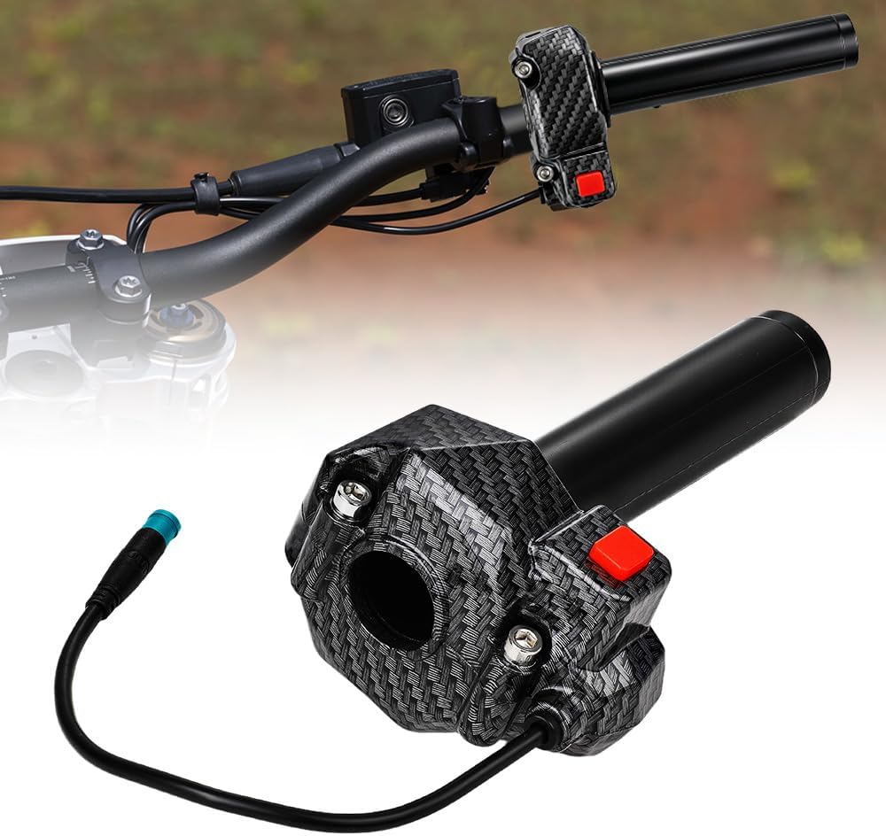 Puño Acelerador 5 Pines Talaria Sting MX3 MX4 MX5 – Cable 5 Hilos, Tubo Nailon Fibra de Carbono