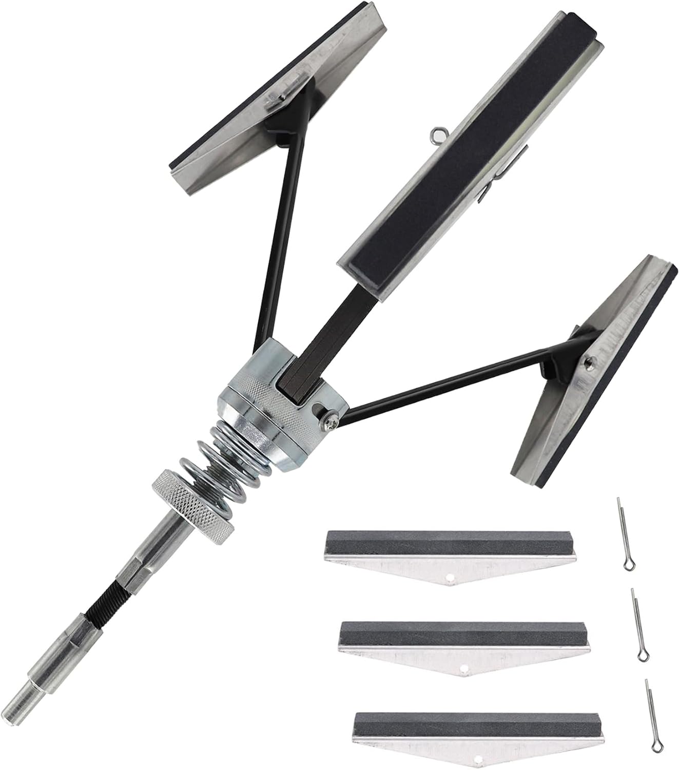 EADUTY Engine Cylinder Hone Tool 2"-7" Diameter Adjustable Deglazer Kit with 3-Piece 4" Long Stones 220 Grit