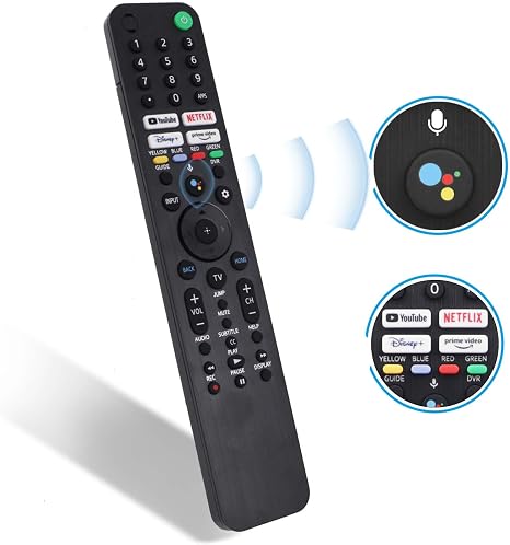 RMF-TX520U para Sony Smart TV y Bravia TV con control de voz | Control remoto de repuesto para Sony 2019-2023 XBR/KD/XR Series, X80J, X85J, X90J, A80J, etc
