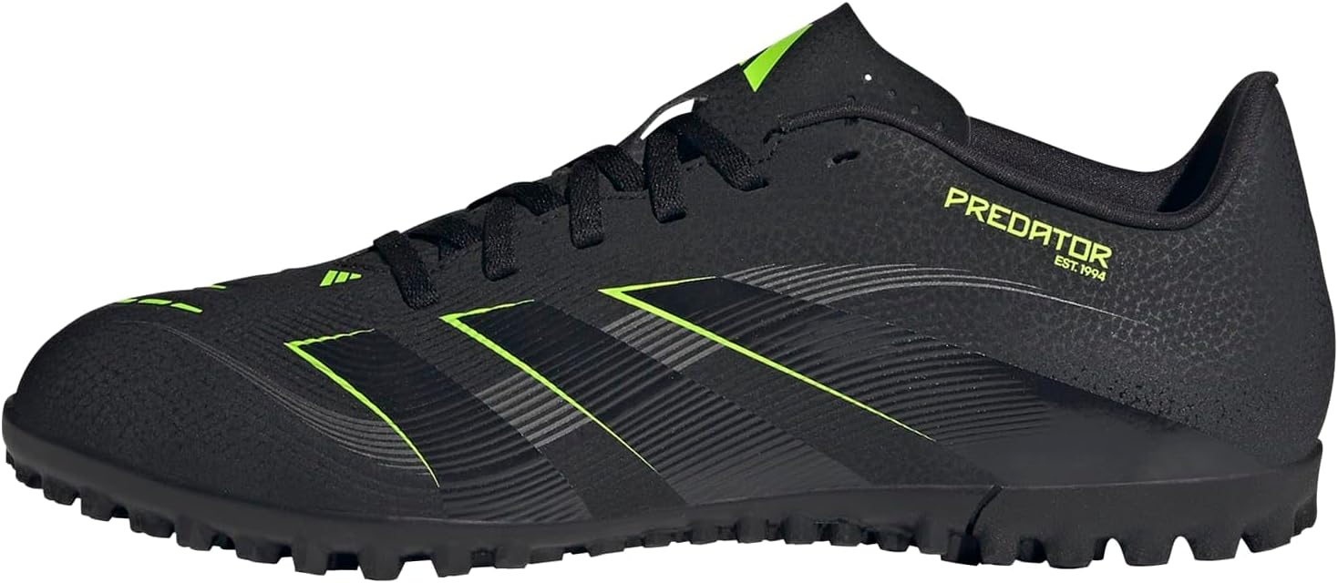 Adidas Unisex Club Turf, Black/Carbon/Lucid Lemon, 9.5