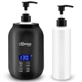 Calentador Electrico de Aceite de Masaje Digital | Botella Profesional con Termostato para Spa y Salon (Negro)