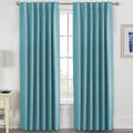 Cortinas Blackout H.VERSAILTEX Térmicas 52x84" Verde Azulado Oscuro — Set 2 Paneles para Sala y Dormitorio
