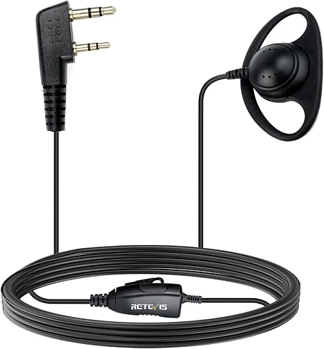 Auriculares con Mic para Walkie Talkie Retevis – Pack 10 Unidades 2 Pin Tipo D | Baofeng Kenwood