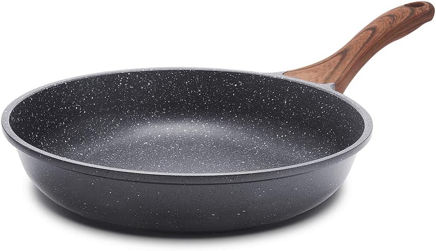 Sartén antiadherente SENSARTE, sartén para tortillas con revestimiento de granito suizo, sartén de chef para cocinar con piedra saludable, libre de PFOA (24 cm)