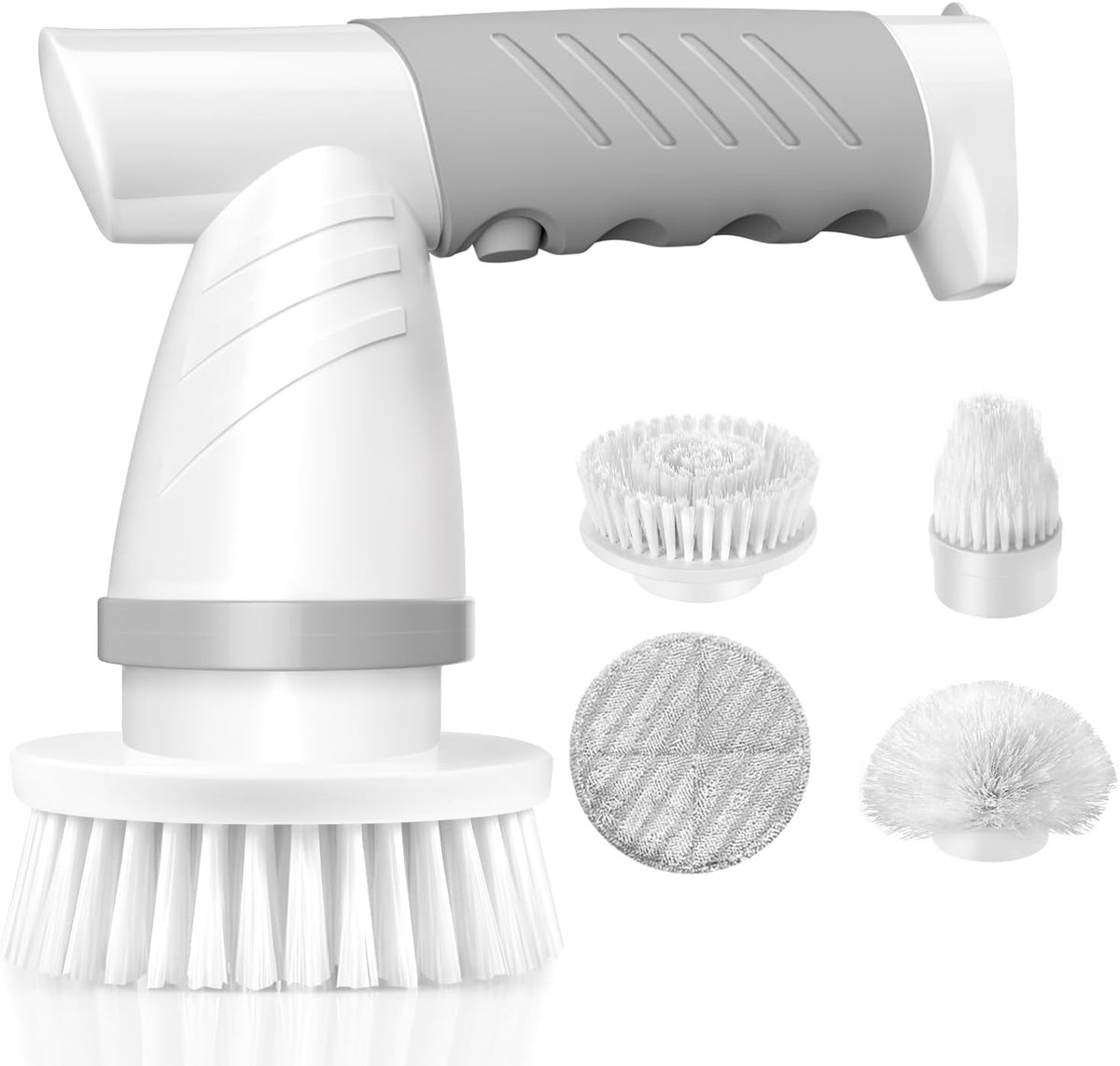 Cepillo Limpiador Eléctrico Rotativo Recargable para Baño, Tina, Azulejos, Pisos y Ventanas con 4 Cabezales