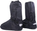 Traje Lluvia Hilitchi Hombre Negro Resistente Agua, Equipo Lluvia Motocicleta Exterior Protector, Cubierta Bota Cremallera 44-45