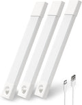 Iluminación bajo armarios EZVALO, luces inalámbricas para armarios, 50 LED recargables con sensor de movimiento, regulables, 3 temperaturas de color, 11,8 pulgadas, ideales para encimeras de cocina, despensa, dormitorio y armario (paquete de 3).