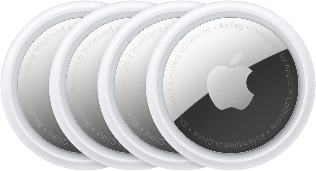 Apple AirTag 4 Pack. Keep Track of and find Your Keys, Wallet, Luggage, Backpack, and More. Simple one-tap Set up with iPhone or iPad, Bluetooth