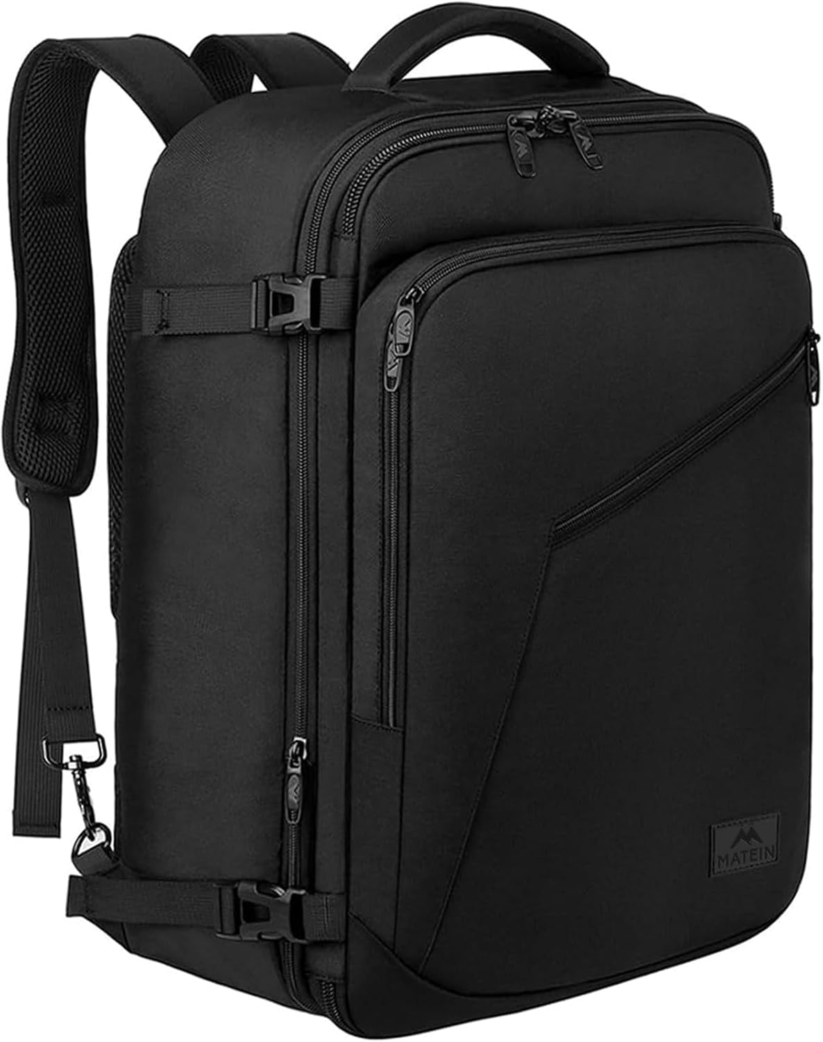 Mochila de viaje MATEIN negra de 27 L, ligera, expandible e impermeable