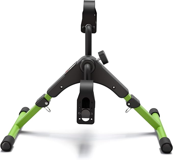 Bicicleta de Pedales de Escritorio Plegable — Brazos y Piernas, Monitor LCD, Negro/Verde