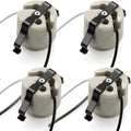 Tellegloww Paquete de 4 portalámparas de porcelana con clip en U, base mediana E26, portalámparas cerámico sin llave con doble cable negro y blanco de 15 cm, 660 W 600 V para iluminación de luminarias