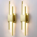 Apliques de pared LED LOSNEOLAZ, juego de dos, luz cálida de 3000K, acrílico, latón dorado, aplique de pared para dormitorio, baño, sala de estar, pasillo.