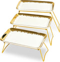Juego de bandejas HAPPY KIT de 3 niveles con soporte dorado