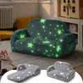 Sofá infantil 2 en 1 Little Dove, sofás infantiles plegables, silla infantil que brilla en la oscuridad, sofá infantil extra ancho, sillas infantiles cómodas, sofás convertibles en tumbonas, regalos para niñas y niños, estrella