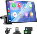 Wireless Carplay and Android Auto Screen for Car, 7" HD Portable Touch Screen Car Stereo with Bluetooth, Backup Camera, Navigation, Mirror Link for All Vehicles