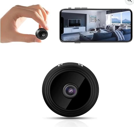 Cámara espía WiFi, las cámaras ocultas más pequeñas, minicámaras de seguridad para el hogar HD 1080P, cámara de vigilancia para bebés con aplicación para celular.