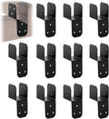 YESiDEA Conector de anclaje para vigas, tapas para postes de 2x4, soporte de unión, soportes para pérgola, colgador de cabecera, poste a viga, negro, paquete de 12