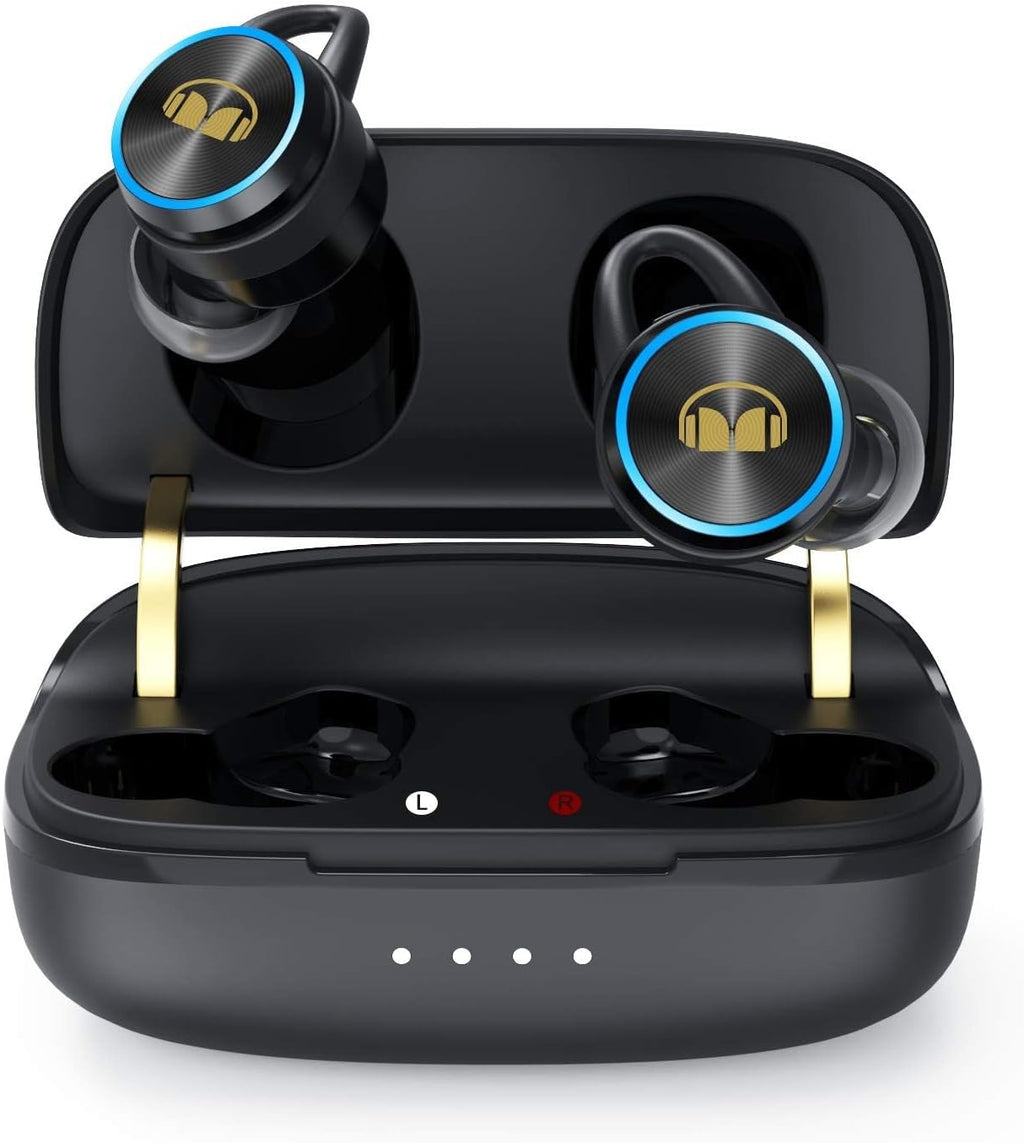 Monster Clarity 101Plus AirLinks Wireless Earbuds - Bluetooth 5.3 In-Ear Headphones with 28H Playtime - Deep Bass, Touch Controls, Water Resistant - Charging Case Included - For Sports & Workouts