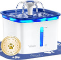 Veken Ganador del Premio a la Innovación 95oz/2.8L Fuente para Mascotas, Dispensador Automático de Agua para Gatos con Filtros de Repuesto para Gatos, Perros, Múltiples Mascotas (Azul, Plástico)