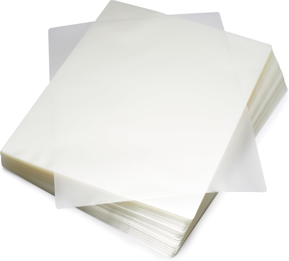 Láminas de laminación térmica transparentes Amazon Basics para documentos y fotos, 23 x 29 cm, 2,8 milésimas de pulgada de grosor, paquete de 200 unidades