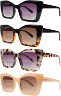 Lentes de Sol Bifocales para Mujer con Bisagra de Resorte, Marco Grande, Pack de 3