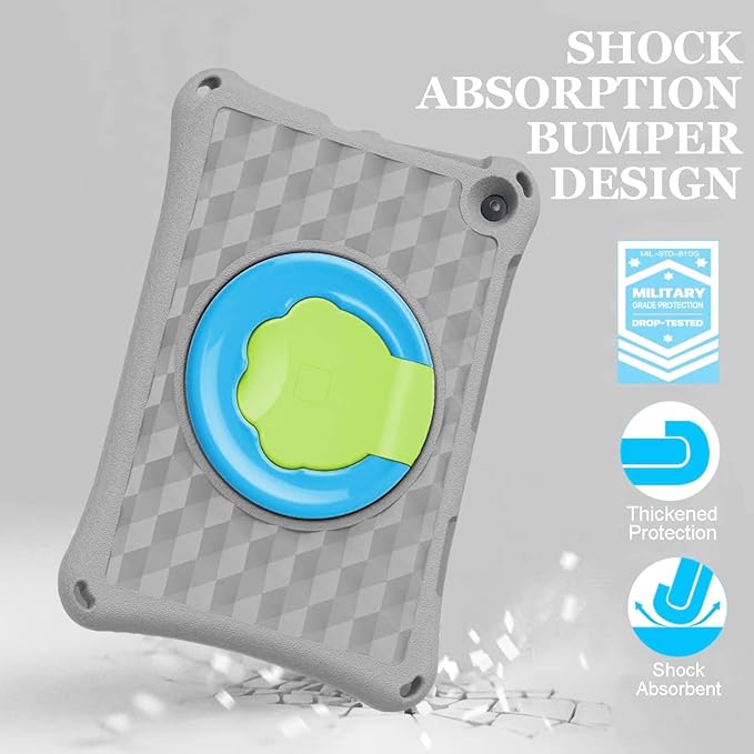 Funda Infantil Antigolpes para Tablet 10 Pulgadas DJ&RPPQ – Gris (2021/2023)