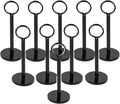 10 soportes para tarjetas de lugar, soporte negro para números de mesa de boda