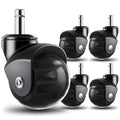 RidRed – Set 5 Ruedas de Repuesto para Silla de Oficina | 2" Tipo Rollerblade | Uso Rudo | Soporta 2000 LB | Para Alfombra y Piso Duro | Vástago Universal