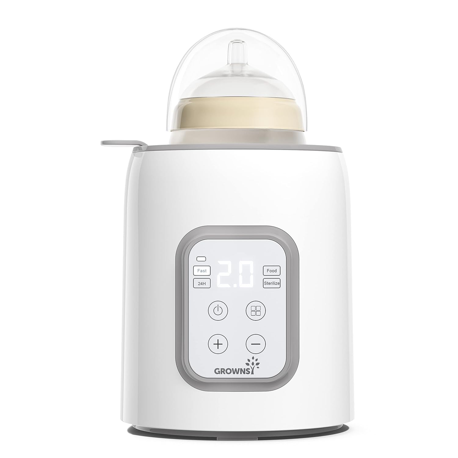 Calentador de biberones, calentador de biberones rápido 5 en 1 y esterilizador con temporizador, para alimentos de bebés y descongelar el calentador sin BPA, con pantalla LCD, control preciso de temperatura para leche materna y fórmula