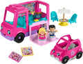 Camión de Cupcakes de Barbie, juguete musical de Fisher-Price Little People con 9 piezas para niños a partir de 18 meses (exclusivo de Amazon) 