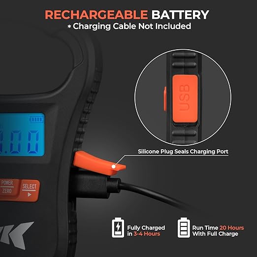 Balanza de pesca KastKing ToughTide con carga USB, capacidad de 65 lb, balanza digital ultradelgada, pantalla LCD, mango ergonómico, pesaje digital de peces, accesorios de pesca para hombres.