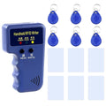 Lector Escritor Tarjeta RFID 125KHz Portátil Tarjeta ID Inteligente para T5577 o EM4305, Incluye 6 Tarjetas Blancas y 6 Llaveros T5577 Grabables Rellenos Medias Navidad Hombre