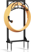 TKYHRMAS Soporte para Manguera de Jardin | Portamanguera de Metal Desmontable para Exterior | Base Independiente de Alta Resistencia | Sostiene hasta 150 Pies de Manguera