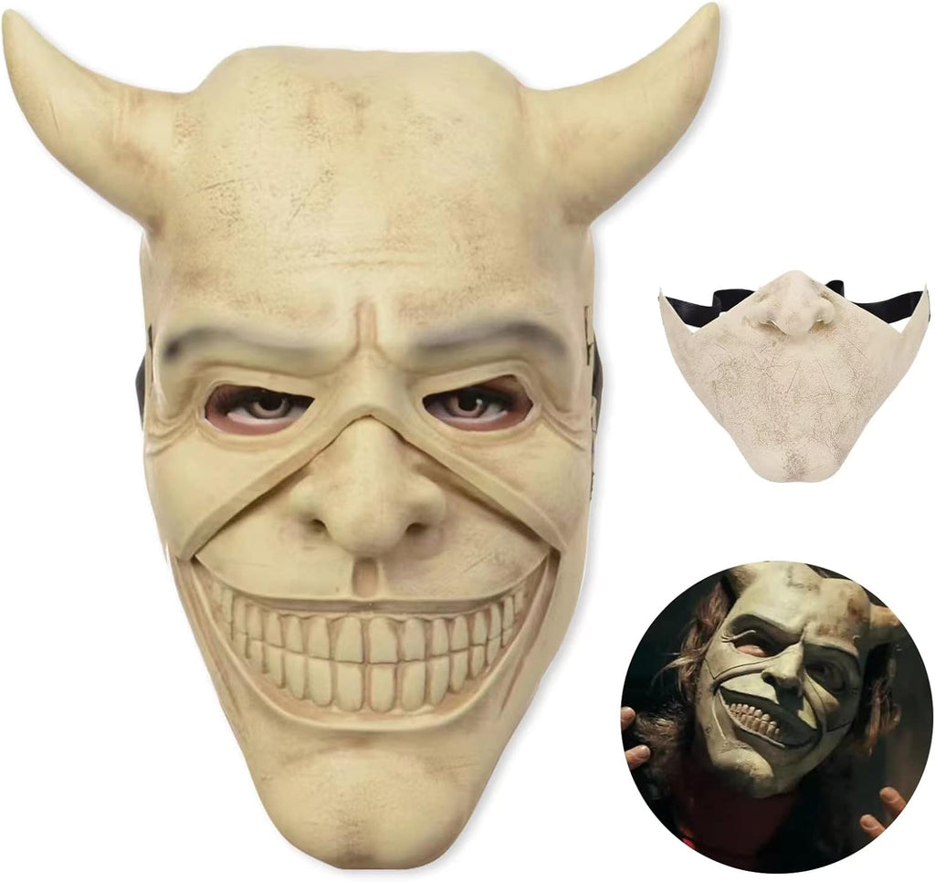 Máscara de teléfono negro, película de terror, The Grabber, máscara de disfraz de cosplay para Halloween, máscara de disfraz para hombre, accesorio de mascarada de cosplay 