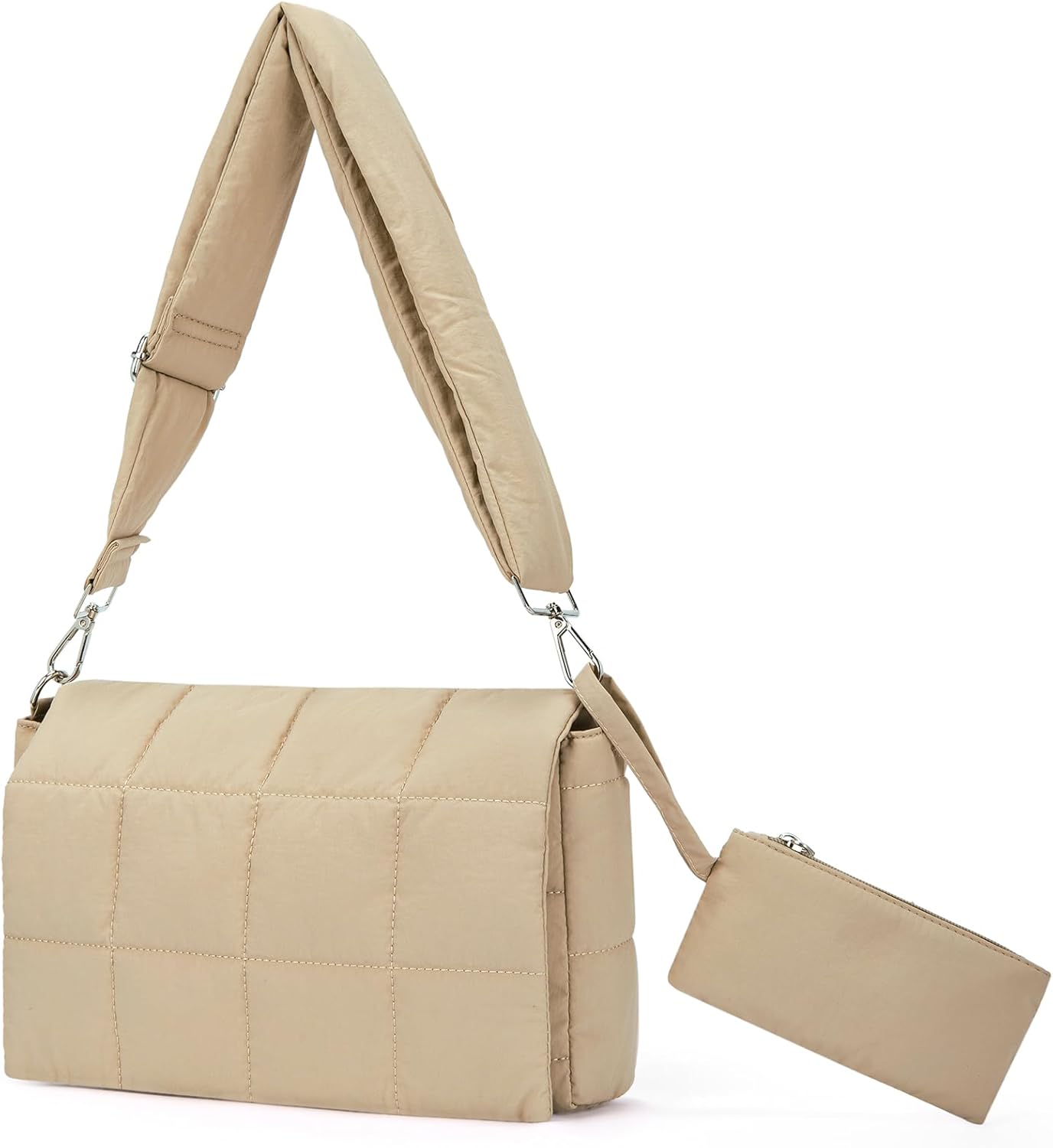 CLUCI Puffer shoulder bag Nylon padded woven handbag designer crossbody dupes women down purse