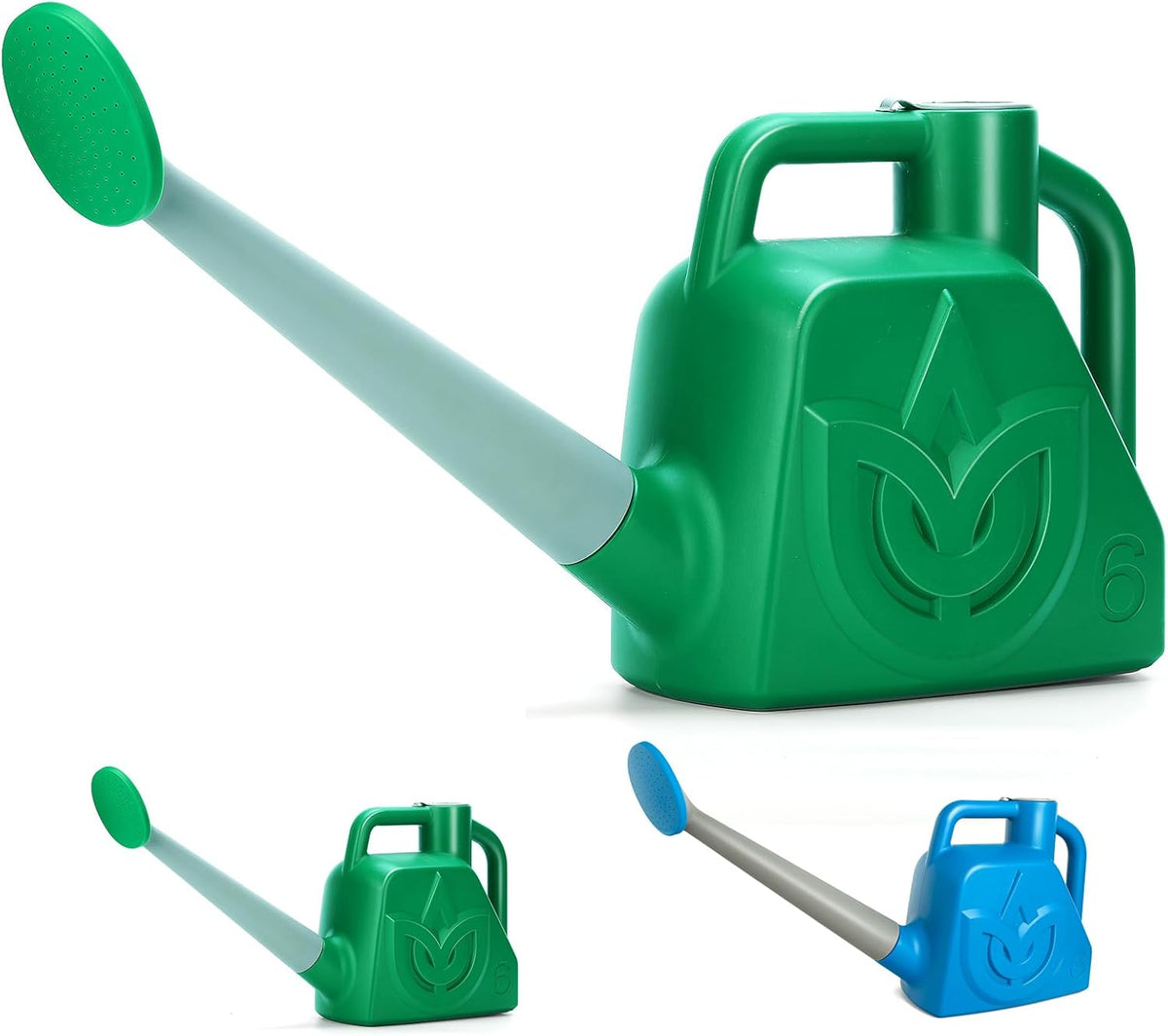 XXXFLOWER Regadera de Jardin de 1.5 Galones, Verde, Ligera de 6 Litros con Boquilla Desmontable, para Oficina, Casa y Jardin