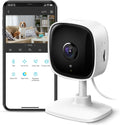 CONTIENE 4 PIEZAS Camara de Seguridad TP-Link Tapo 1080P para Interior | Monitor de Bebe y Mascotas con Deteccion de Movimiento | Audio Bidireccional, Sirena y Vision Nocturna | Alexa y Google Home | Tapo C100