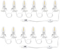 Christmas Village Lights-C7 Blow Molded Light Cord wth 6 LED Bulbs Length 12 Feet.Suitable for Christmas House, Halloween Pumpkin, Salt Lampsï¼ŒHoliday Lighting Etcï¼ˆ2Pcsï¼‰