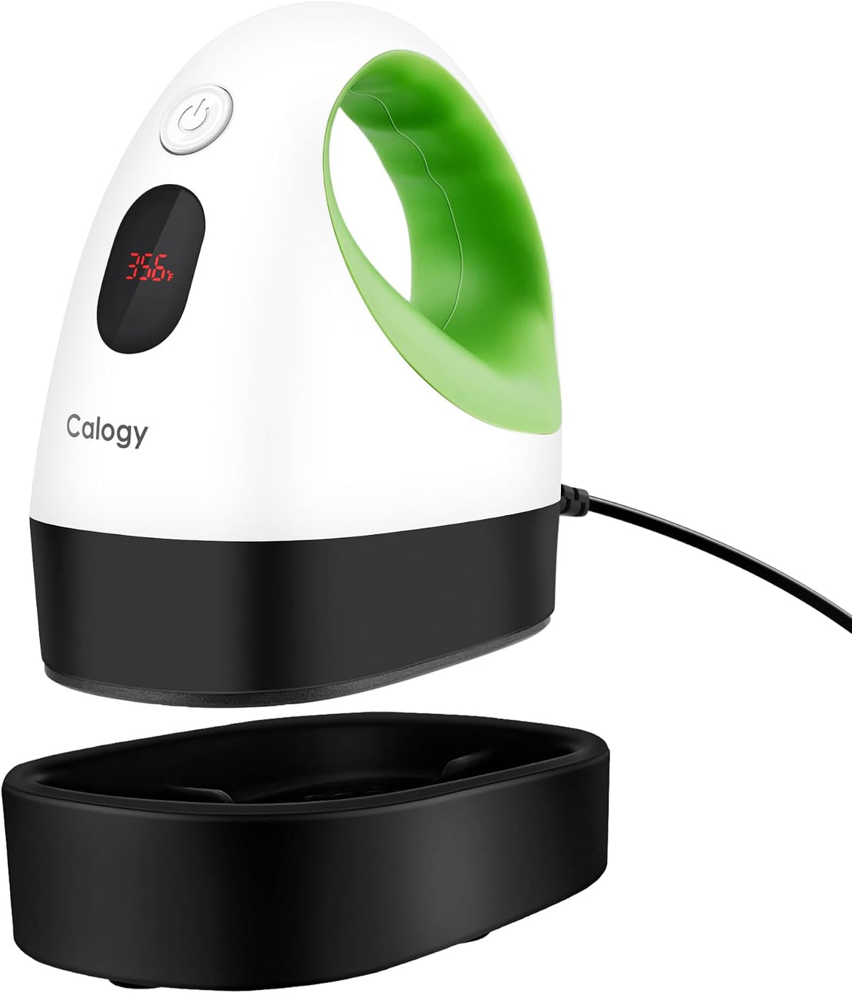 Mini Prensa Térmica Calogy | Máquina Transfer de Calor | Temperatura Constante | Base Aislada | Camisetas Sombreros Gorras Almohadas | Blanco y Verde | 1 Unidad