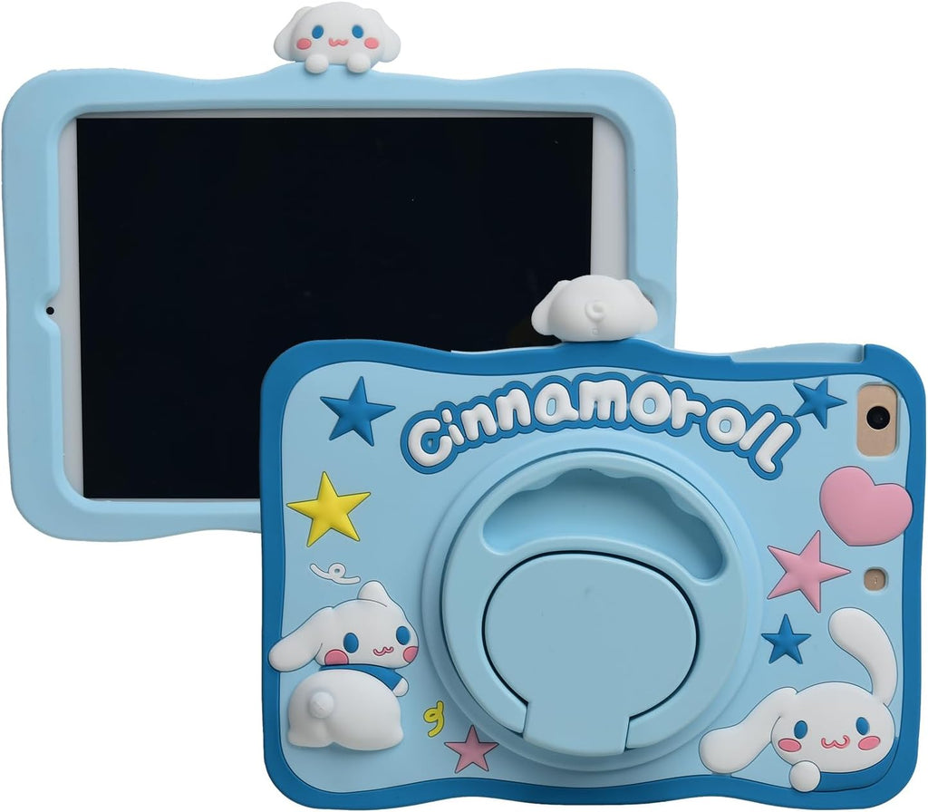 MONEHOYSY Funda Infantil de Silicona para iPad 10.2 pulgadas | Diseno de Caricatura con Soporte, Antideslizante y Antigolpes | para Ninos, Ninas y Jovenes (Cinnamo)
