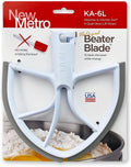 Nueva pala batidora original Metro KA-6L compatible con batidoras KitchenAid de 6 cuartos con elevador de tazón